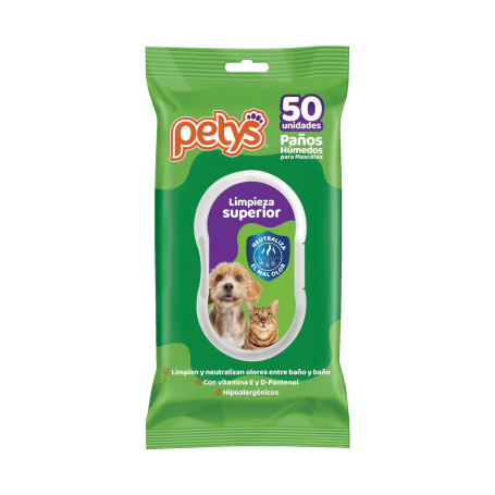 PAÑITOS HÚMEDOS PETYS LIMPIEZA SUPERIOR 50UD (12)