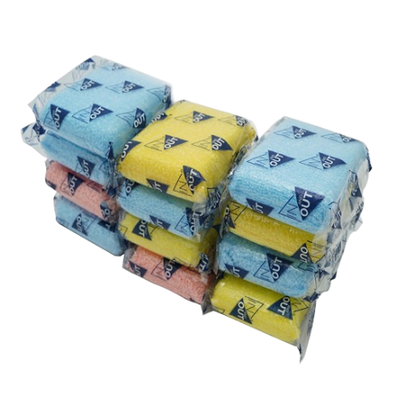 00211 IN AND OUT PACA X 12 UD ESPONJA COLORES