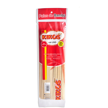 PINCHO BAMBU KIKOS*25CM *100UND(25)