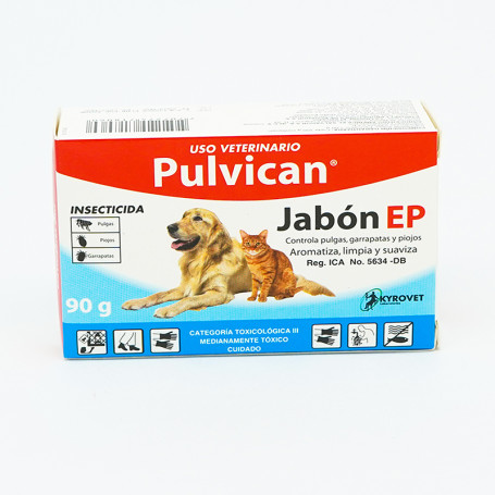 JABON INSECTICIDA PULVICAN BARRA*90GR